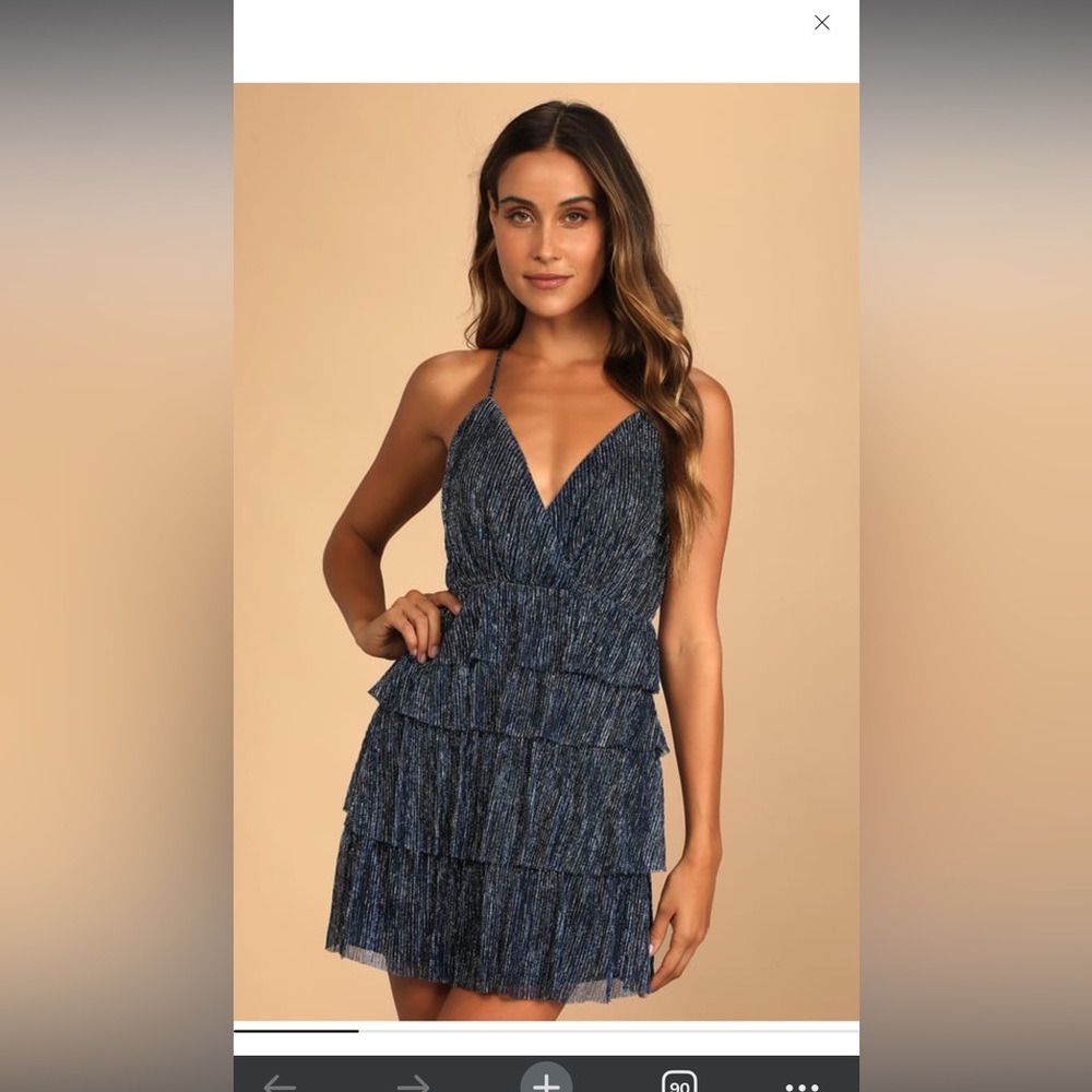 Lulus dress blue black